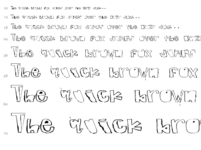 Teenage Dream font waterfall